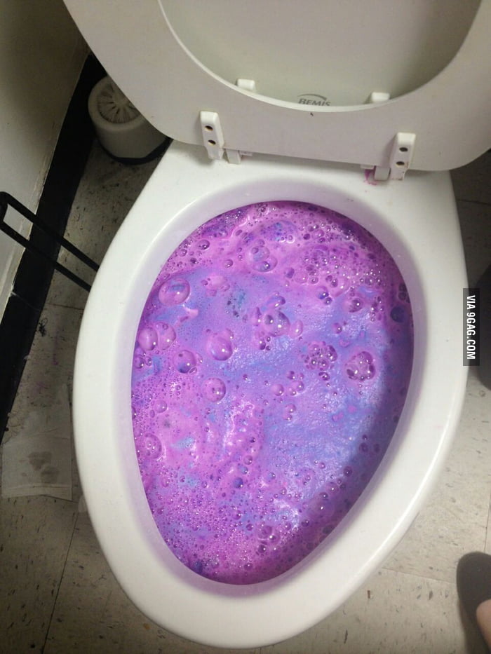 I put a bath bomb in the toilet. It's beautiful. 9GAG