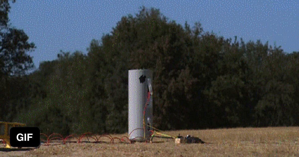 A water heater, exploding. 9GAG