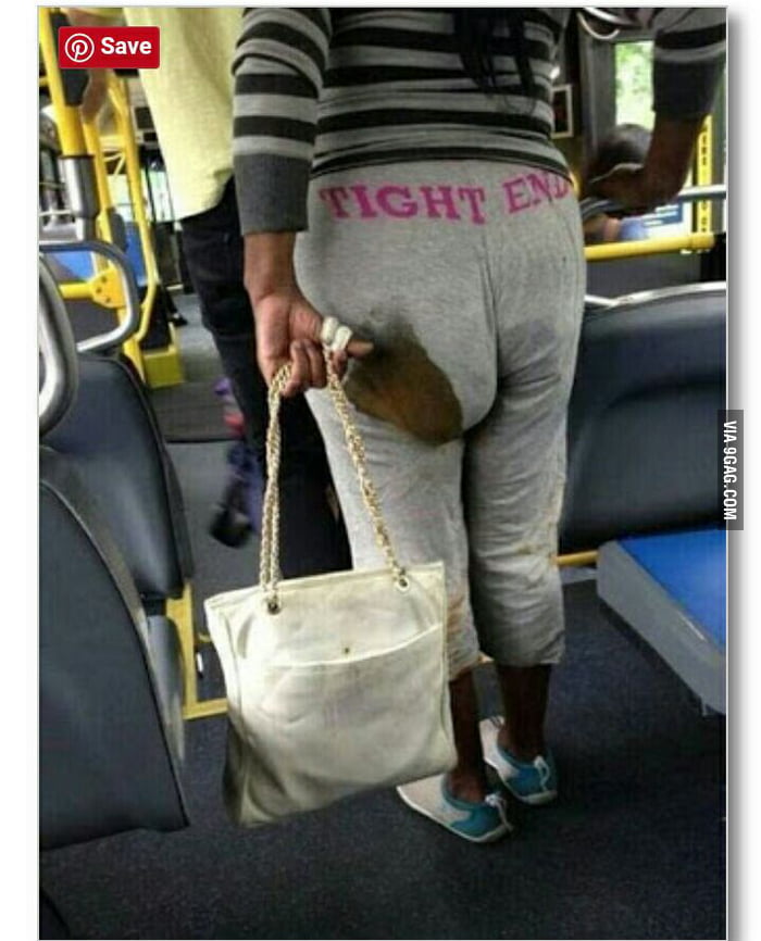 It looks like she's actually carrying her shit in her pants - 9GAG