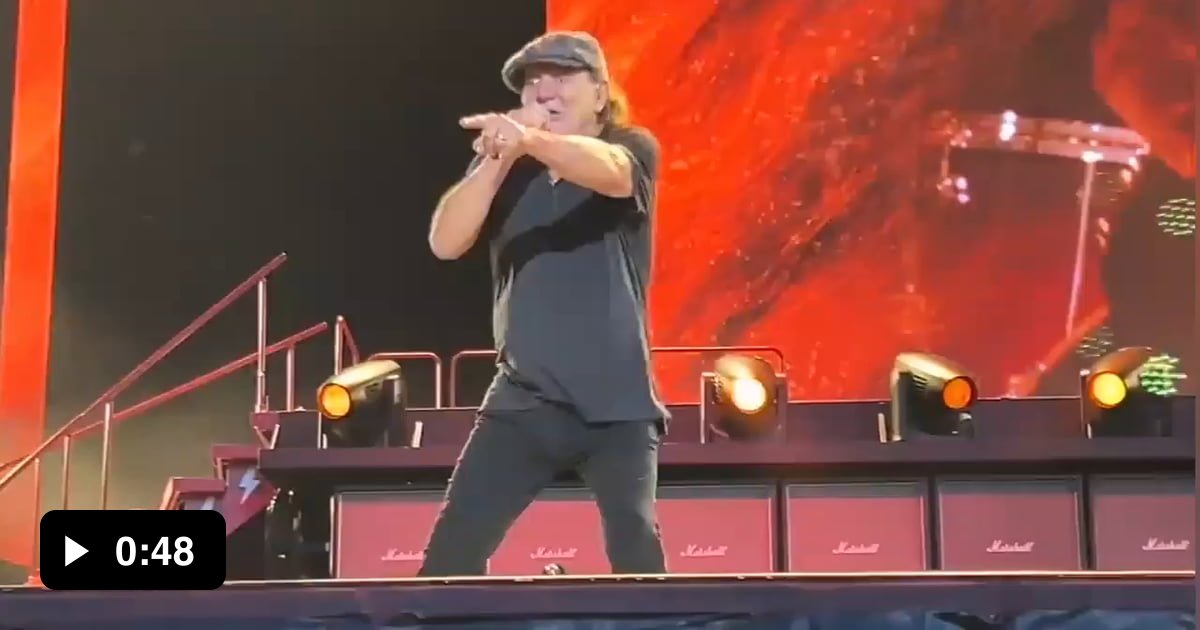 AC/DC Vocalist Brian Johnson at 76 years old (since 1980) and Lead ...