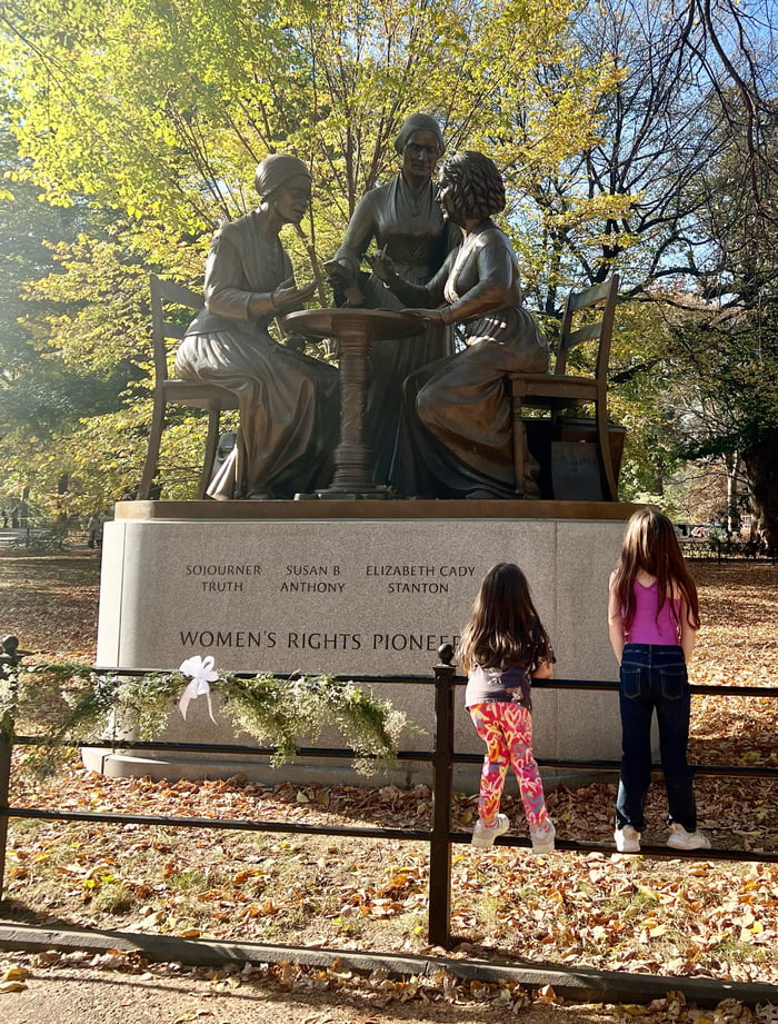 Photo taken today, Election Day at the Women's Rights Pioneers statue ...