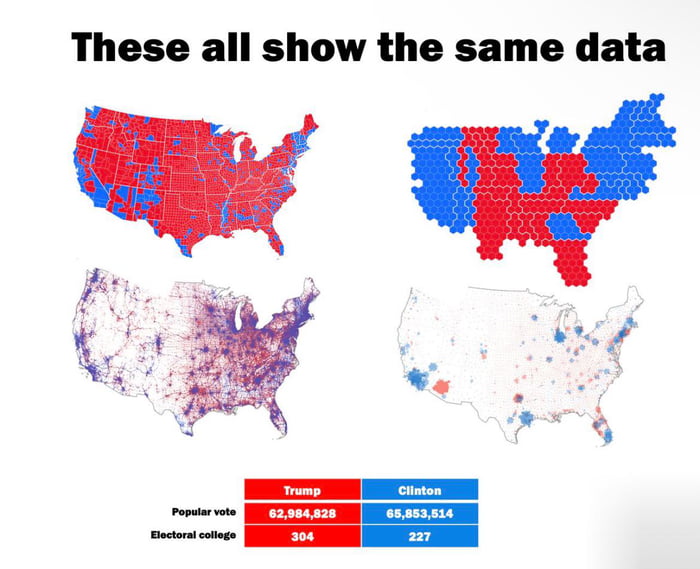 All 4 maps show the same data - 9GAG