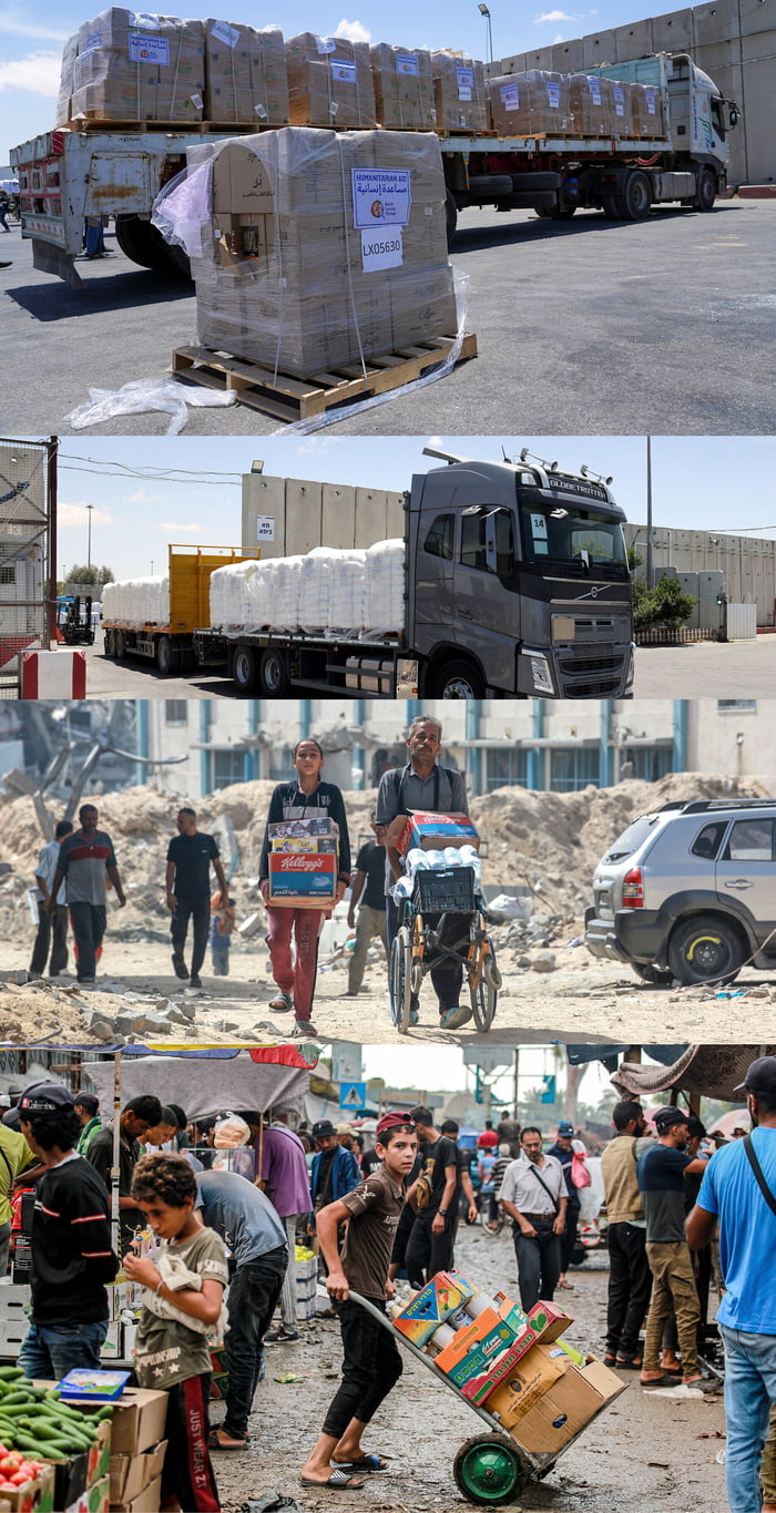 Hundreds Of Trucks Full Of Humanitarian Aid Have Been Entering Gaza