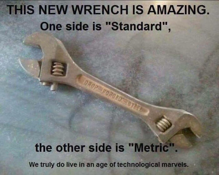 Standard or metric crescent wrench? - 9GAG