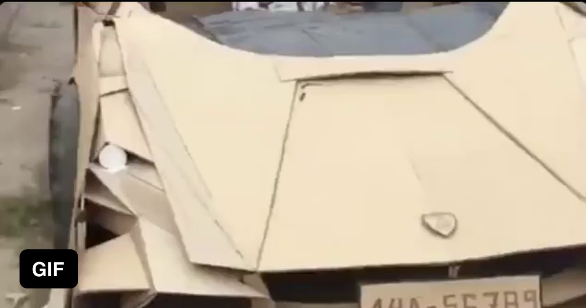 Cardboard Lamborghini - 9GAG