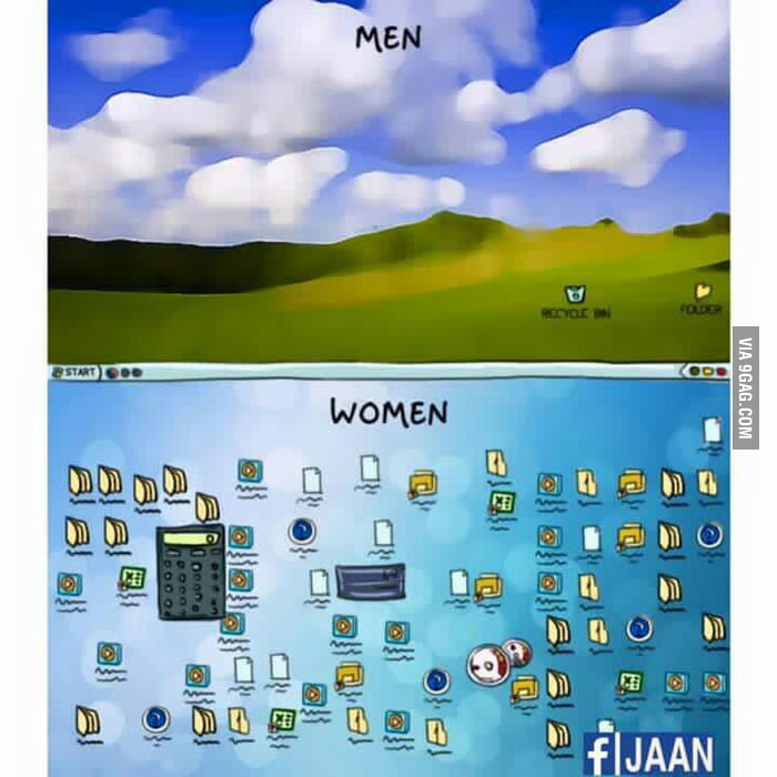 Male vs female ⚢ Desktop 💻 - 9GAG
