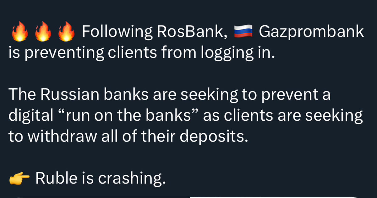 Soooo... We have Day 1 of new sanctions, nyet problem, normal katastrof ...