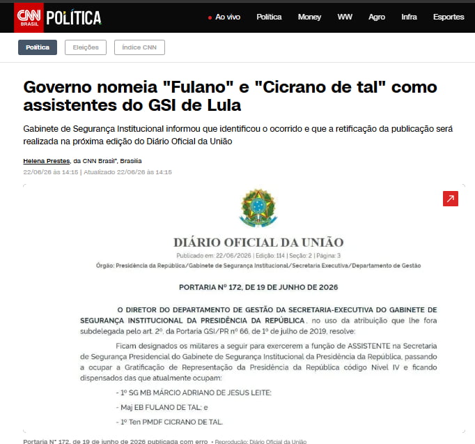 Cicrano Estão dando cargo para qualquer FULANO e CICRANO, literalmente. - 9GAG