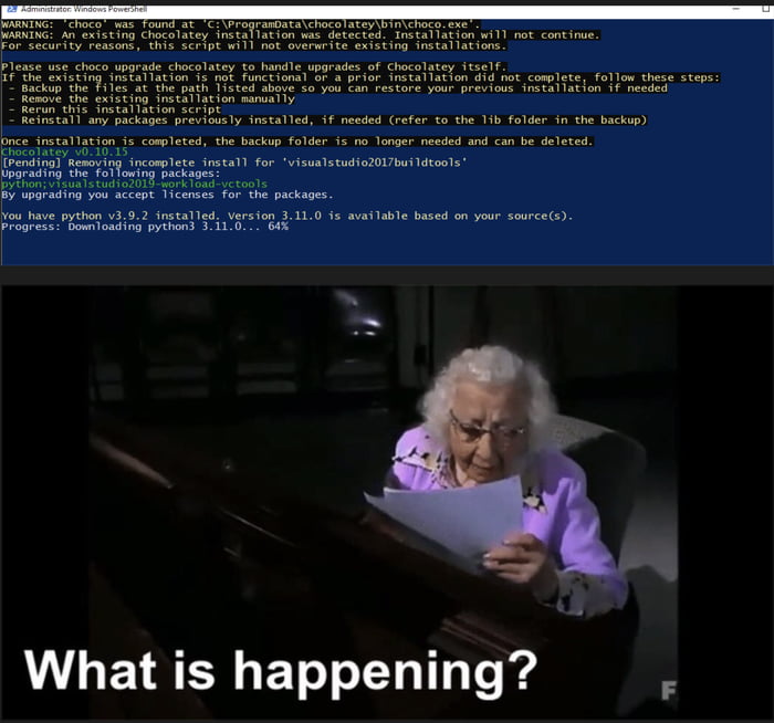 Me a non windows user trying to upgrade node npm on notmymachine with
