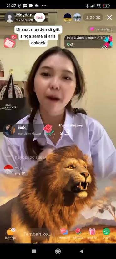 Ada Yang Suka Ngasih Gift Di Aplikasi Live Streaming Kaya Gini Apa