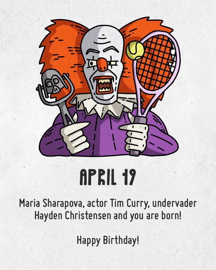 Calendar “Happy Birthday” April 19 - 9GAG