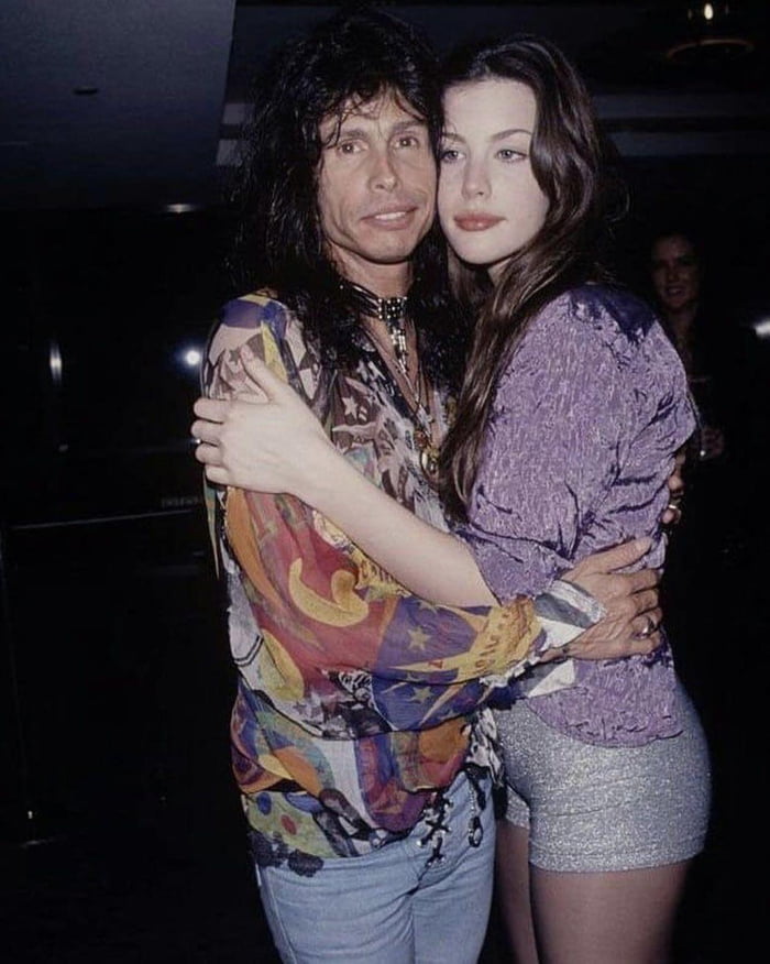 Steven Tyler With His Daughter Liv Tylor Backstage At An Aerosmith Concert 1994 9gag