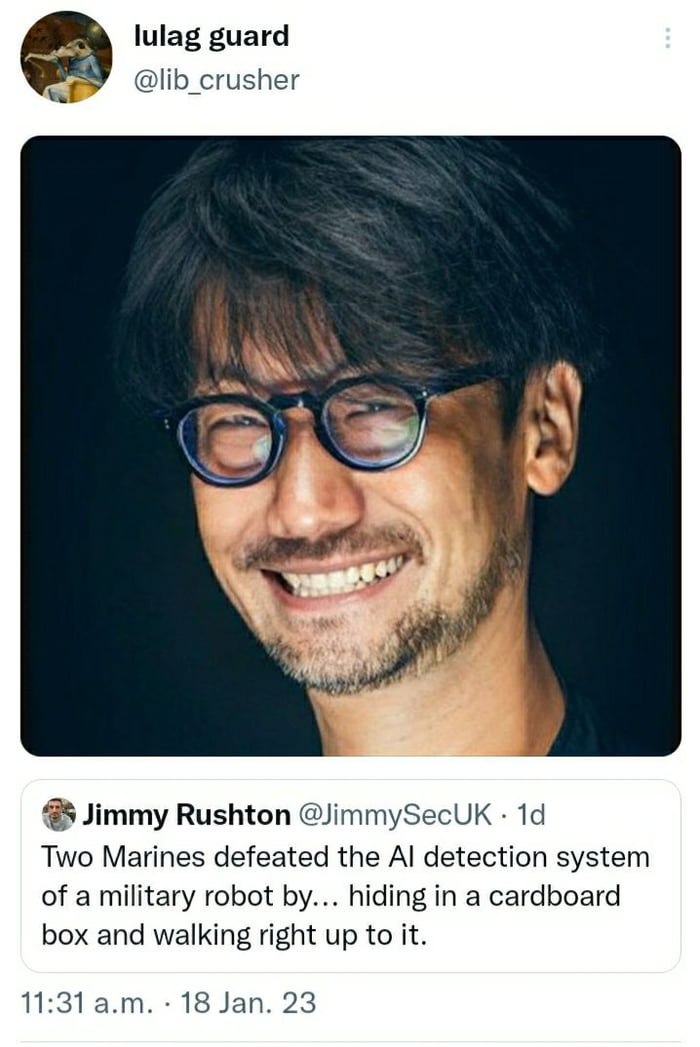 Kojima Knows He Always Knew Gag