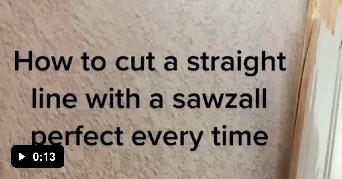 How to cut perfect with a sawzall 9GAG