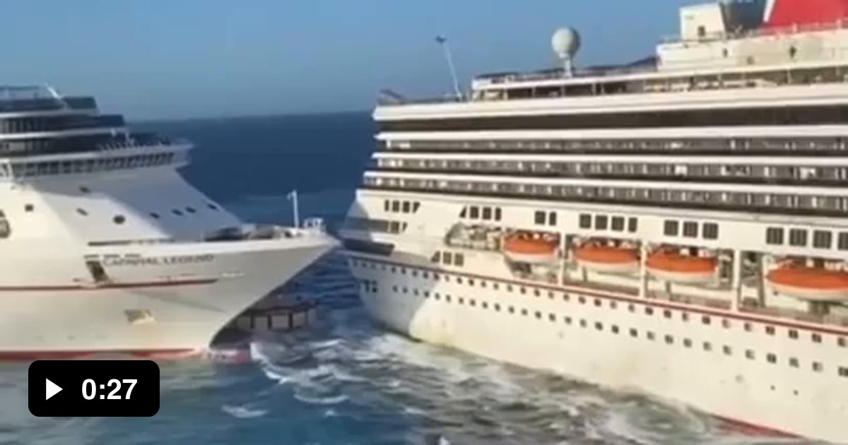 Carnival Glory Collided Carnival Legend In Cozumel, Mexico! - 9GAG