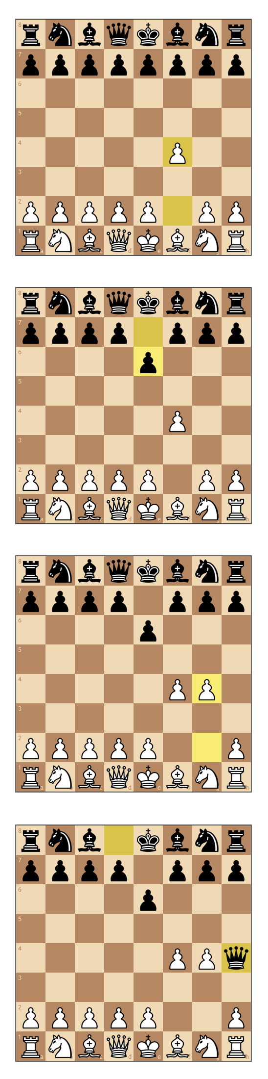 Win a chess game in 2 moves!