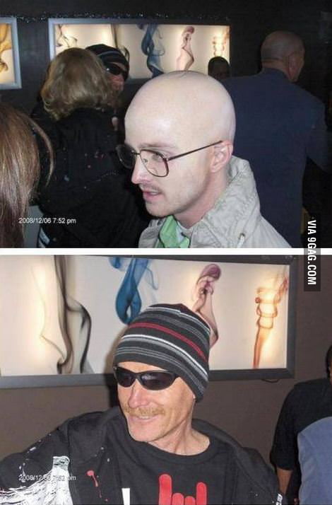 Just Aaron Paul And Bryan Cranston Changing Roles 9GAG