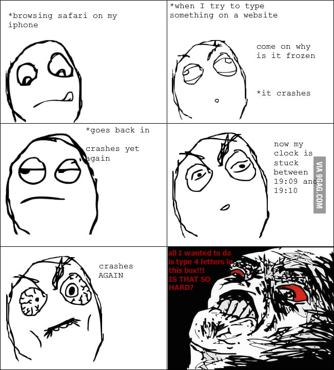 Internet on iphone rage - 9GAG