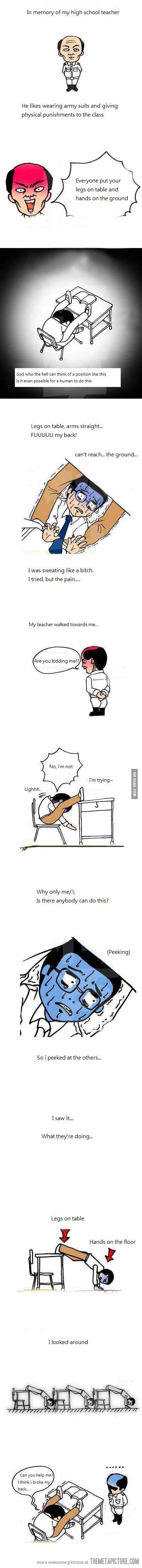 Legs On Table And Hands On The Ground 9gag