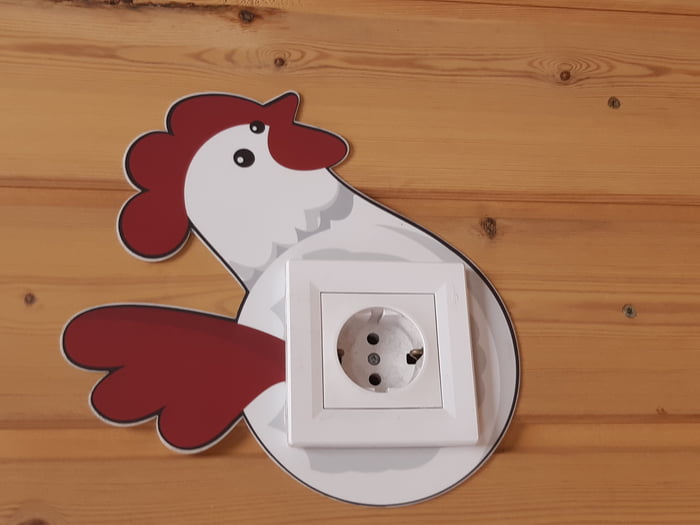 Power outlet in a chicken diner, Budapest 9GAG