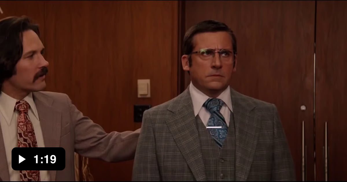 It's like wearing an armadillo shell on your privates - Anchorman 2 - 9GAG