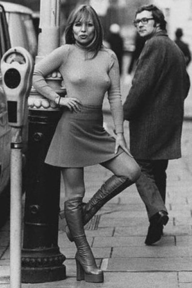 Glamour retro miniskirt torture