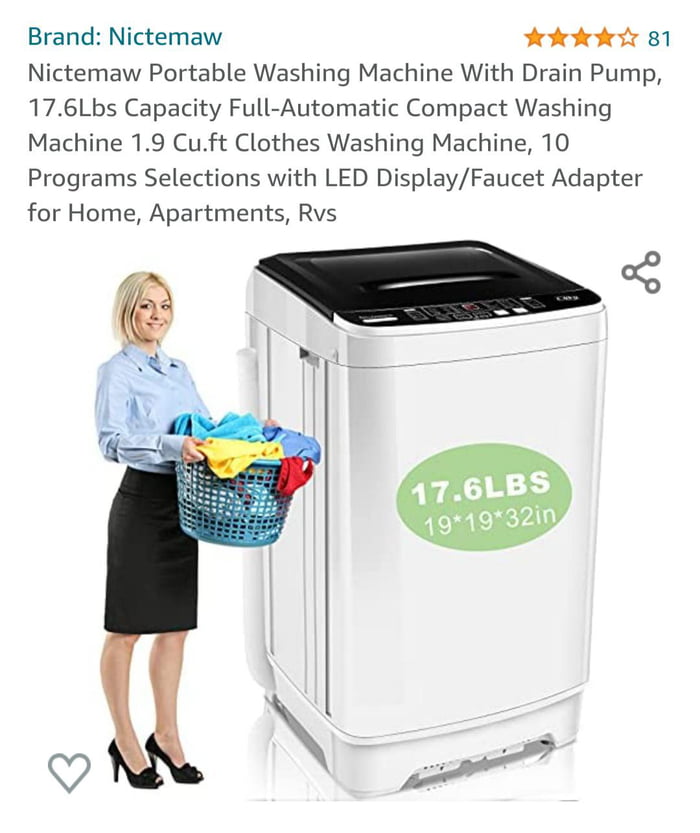 Washing machine same height as the woman 9GAG