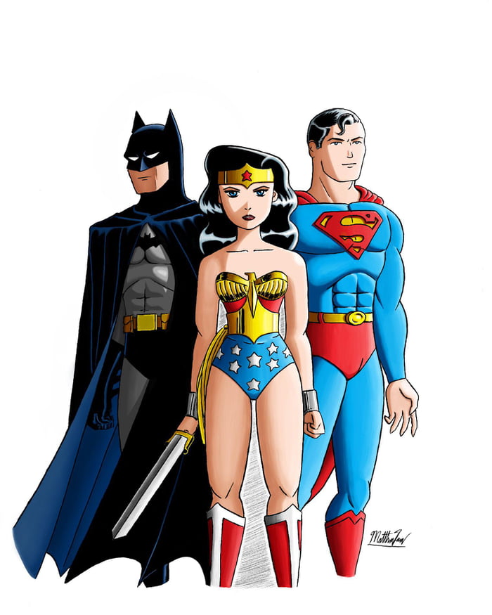 Original fan art of the DC Trinity!! Inspired by many art styles ...