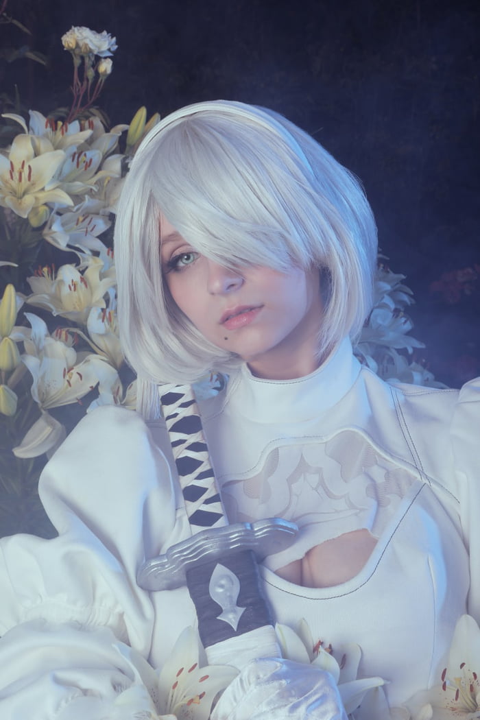 2b in white cosplay by me @mewzcos - 9GAG