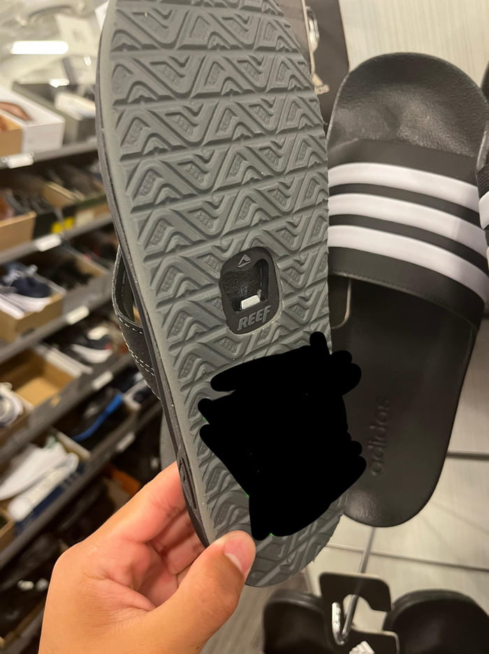 These flip flops with a bottle opener 