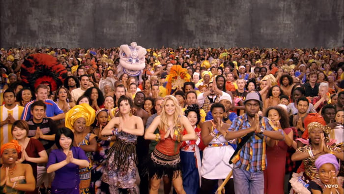 Shakira and everyone who took part in her "Waka Waka (this time for