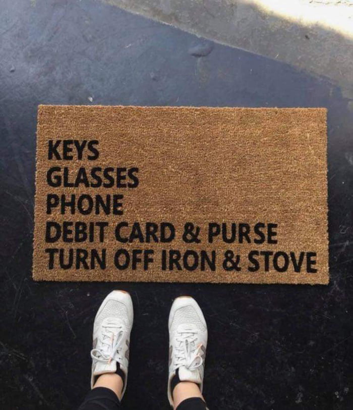 This door mat is a must have for some people 9GAG