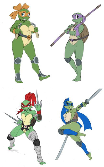 Teenage Mutant Ninja Turtles Genderbend Fan Art - Media Chomp