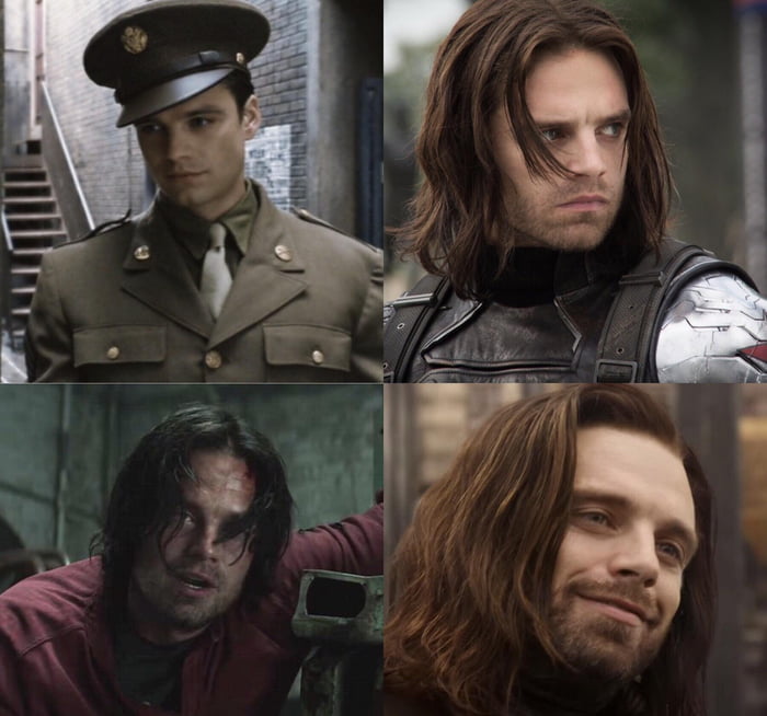 Bucky was hella dedicated to growing out his hair - 9GAG