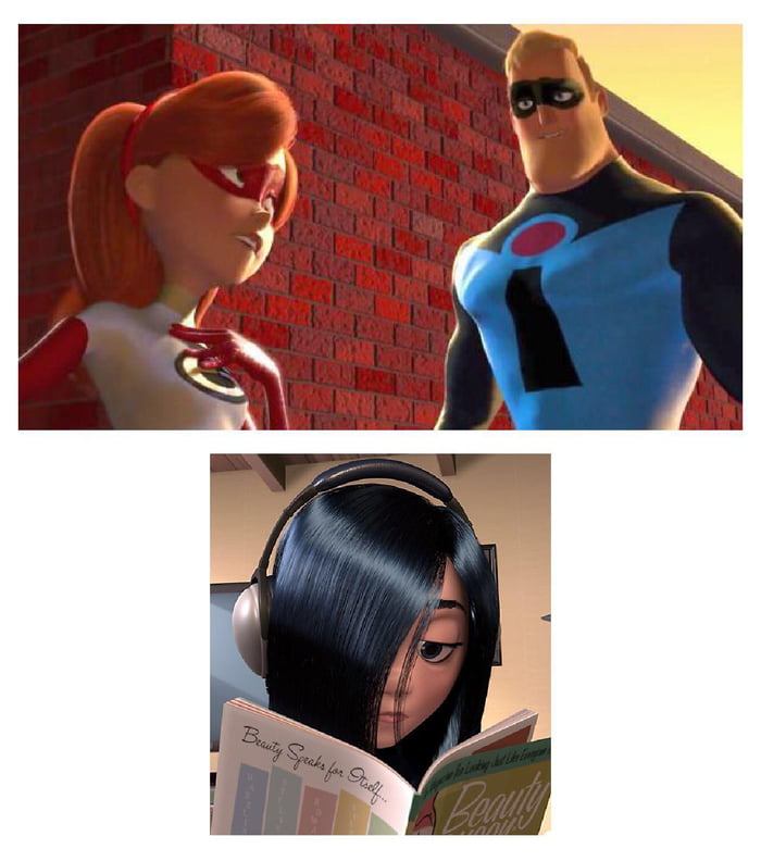 In The Incredibles (2004), Elastigirl’s suit has red and Mr. Incr...