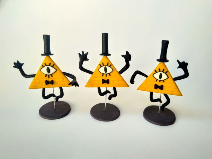 I sculpted these bill cipher figures out of polymer clay after watching ...