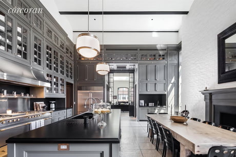 20 Foot Brick Barrel Vaulted Ceiling Kitchen In Manhattan