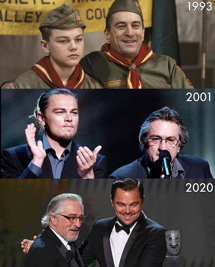 De Niro and Leo throughout the years.. - 9GAG