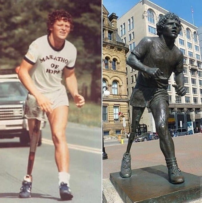 Terry Fox Is One Legged Cancer Patient Who Ran 3 339 Miles Across terry-fox-is-one-legged-cancer-patient-who-ran-3-339-miles-across