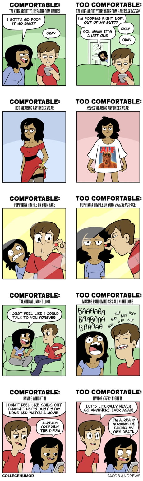 5 Signs Your Relationship Is Getting Too Comfortable 9gag