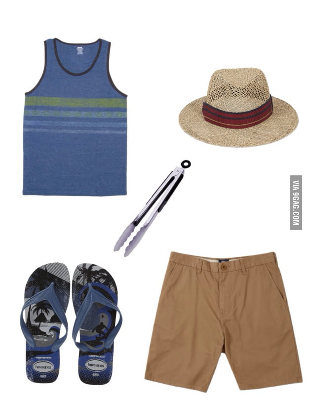 Classic Aussie dad attire. - 9GAG