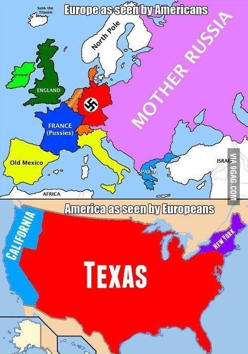 Different views of the world - 9GAG