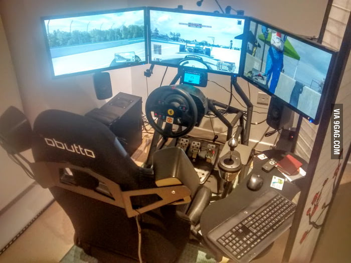 This guy's sim racing rig is worth more than his actual car. - 9GAG