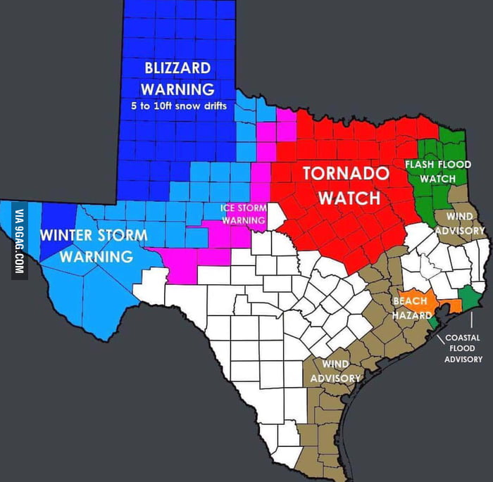 Texas weather yesterday, December 26th... 9GAG