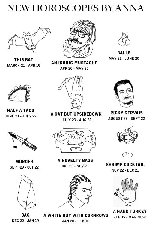 Updated Astrological signs! I'm technically Shrimp Cocktail, but I have ...