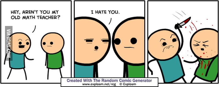 Me when I meet my math teacher in the future. (Stabbing prank gone ...