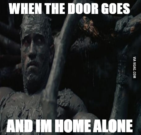 How I Feel When Someone Knocks On The Door When Im Home Alone 9gag