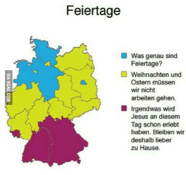 Feiertage in Deutschland - 9GAG