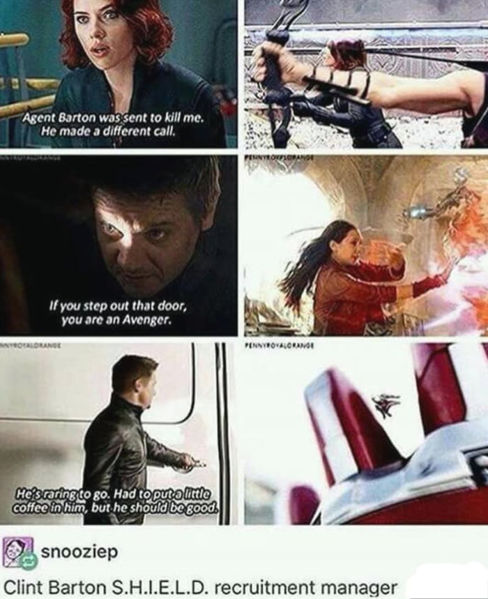 The reason Clint is an avenger - 9GAG