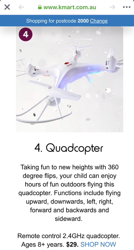 quadcopter kmart